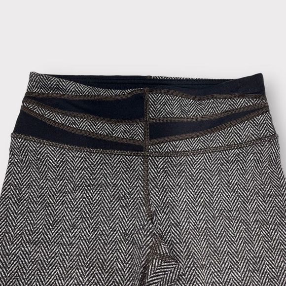 Lululemon Wunder Under Pant 2 Luon Herringbone Black Brown Grey Calm XS Leggings - Picture 8 of 9